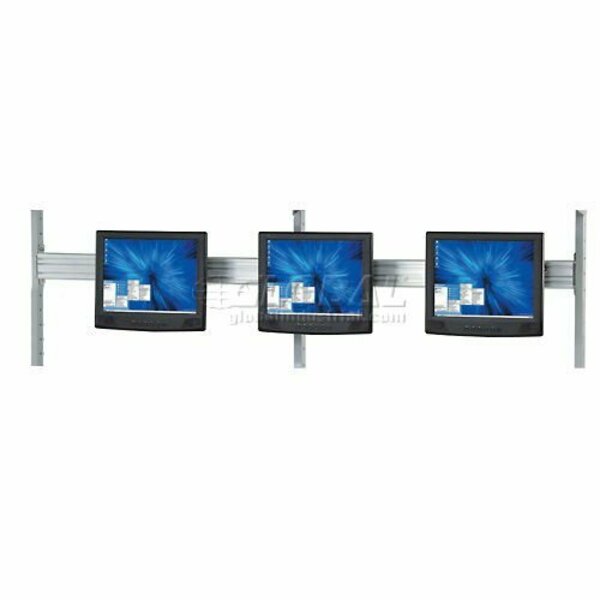 Global Industrial Flat Panel Monitor Track For 72in LAN Station 607308